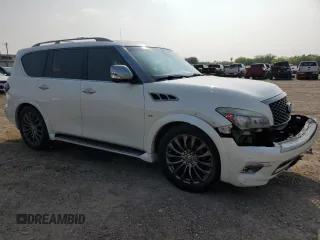 2015 Infiniti QX80 with VIN JN8AZ2NE2F9084048, listed as a Copart auction lot 51181725 with 199,096 mi miles and Salvage title. Bid and sale history available at DreamBid. Image 4.