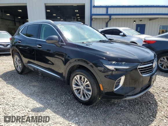 2022 Buick Envision Preferred with VIN LRBAZLR40ND129002, listed as a Copart auction lot 49166334 with 34,546 mi miles and Salvage Title. Bid and sale history available at DreamBid. Image 4.