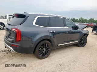 2020 Kia Telluride SX with VIN 5XYP54HCXLG052451, listed as a Copart auction lot 58738965 with 77,155 mi miles and Salvage title. Bid and sale history available at DreamBid. Image 3.