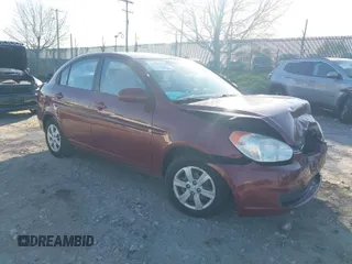 2008 Hyundai Accent GLS with VIN KMHCN46C08U277111, listed as a IAAI auction lot 41982677 with 125,570 mi miles. Bid and sale history available at carsss.com. Image 1.