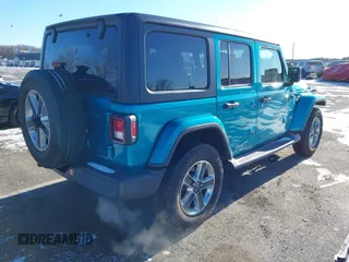 2019 Jeep Wrangler Unlimited Sahara with VIN 1C4HJXEN7KW641854, listed as a IAAI auction lot 41635091 with 51,039 mi miles and . Bid and sale history available at DreamBid. Image 4.