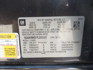 2015 Buick Enclave Leather with VIN 5GAKVBKD7FJ203087, listed as a IAAI auction lot 42008949 with 142,997 mi miles and . Bid and sale history available at carsss.com. Image 9.
