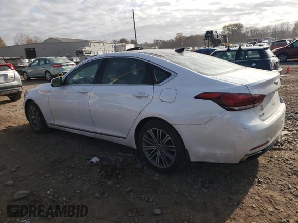 2018 Genesis G80 3.8L with VIN KMHGN4JE0JU250796, listed as a Copart auction lot 78609444 with 121,395 mi miles and Salvage title. Bid and sale history available at DreamBid. Image 2.