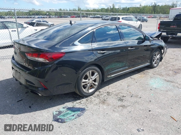 2018 Hyundai Sonata SEL with VIN 5NPE34AF3JH647018, listed as a IAAI auction lot 41687419 with 97,561 mi miles and . Bid and sale history available at DreamBid. Image 4.