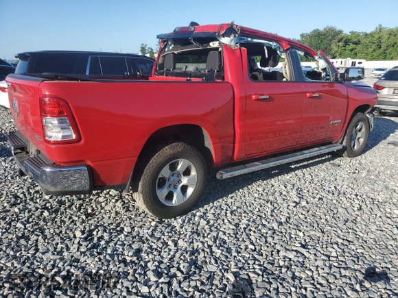 2019 Ram 1500 Big Horn/Lone Star with VIN 1C6SRFFTXKN854008, listed as a Copart auction lot 52307845 with 62,757 mi miles and Non Repairable. Bid and sale history available at carsss.com. Image 3.