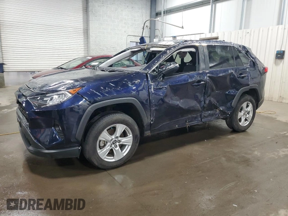 2021 Toyota RAV4 XLE with VIN 2T3P1RFV7MW196605, listed as a Copart auction lot 63502735 with 32,150 mi miles and Salvage title. Bid and sale history available at DreamBid. Image 1.