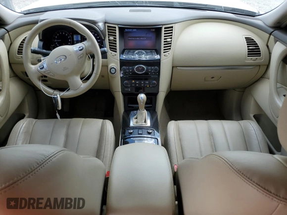 2014 Infiniti QX70 with VIN JN8CS1MU5EM450385, listed as a Copart auction lot 60201735 with 196,097 mi miles and Salvage title. Bid and sale history available at DreamBid. Image 8.