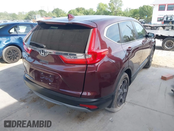 2017 Honda CR-V EX with VIN 7FARW1H55HE020645, listed as a IAAI auction lot 42111202 with 51,445 mi miles. Bid and sale history available at carsss.com. Image 4.