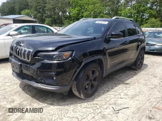 2019 Jeep Cherokee Latitude Plus with VIN 1C4PJMLB7KD101158, listed as a Copart auction lot 58246115 with 144,807 mi miles and Salvage title. Bid and sale history available at DreamBid. Image 1.