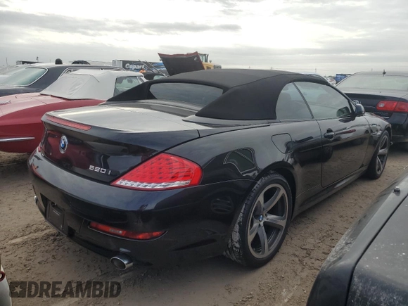 2008 BMW 6 Series 650i with VIN WBAEB53548CX61755, listed as a Copart auction lot 75056964 with 0 mi miles and Salvage Title. Bid and sale history available at carsss.com. Image 3.