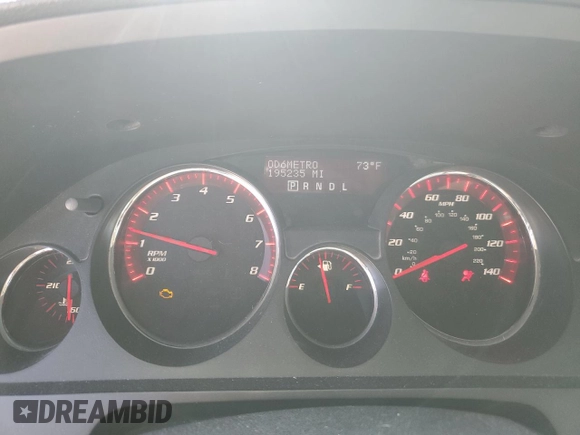 2008 GMC Acadia SLE1 z VIN 1GKEV13748J265438, wystawiony jako Copart lot #58269235 z przebiegiem 195 235 mil mil oraz Szkoda całkowita • Salvage title. Historia ofert i sprzedaży dostępna na DreamBid. Obrazek 9.