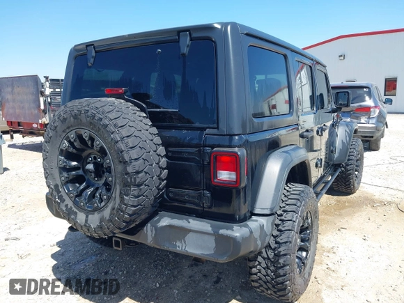 2020 Jeep Wrangler Unlimited Sport S z VIN 1C4HJXDN9LW323205, wystawiony jako IAAI lot #41879292 z przebiegiem 108 499 mil mil oraz . Historia ofert i sprzedaży dostępna na DreamBid. Obrazek 4.