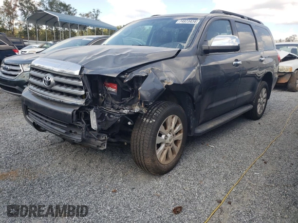 2016 Toyota Sequoia Platinum with VIN 5TDDY5G17GS134727, listed as a Copart auction lot 74923434 with 98,851 mi miles and Salvage Title. Bid and sale history available at carsss.com. Image 1.