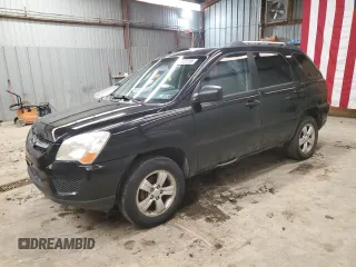 2009 Kia Sportage LX with VIN KNDJF724597564338, listed as a Copart auction lot 44123195 with 113,132 mi miles and Salvage Title. Bid and sale history available at carsss.com. Image 1.