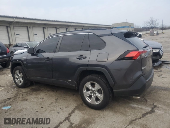 2020 Toyota RAV4 Hybrid XLE with VIN 2T3RWRFV0LW076881, listed as a Copart auction lot 45596675 with 212,397 mi miles and Salvage title. Bid and sale history available at DreamBid. Image 2.