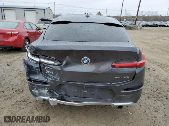 2019 BMW X4 xDrive30i with VIN 5UXUJ3C59KLG53419, listed as a Copart auction lot 44356523 with 0 mi miles. Bid and sale history available at carsss.com. Image 6.