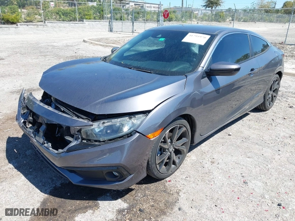 2019 Honda Civic Coupe Sport with VIN 2HGFC4B82KH304846, listed as a IAAI auction lot 41795970 with 37,442 mi miles. Bid and sale history available at carsss.com. Image 18.