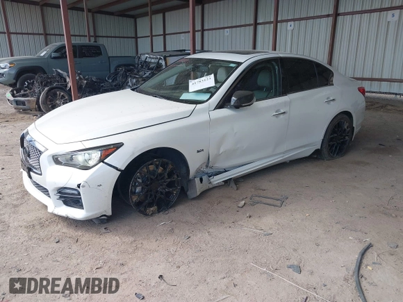2017 Infiniti Q50 3.0t Premium with VIN JN1EV7AR8HM839303, listed as a IAAI auction lot 41783123 with 53,547 mi miles. Bid and sale history available at carsss.com. Image 17.