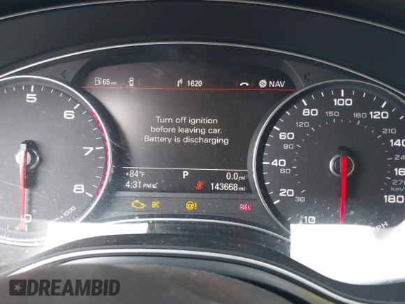 2014 Audi A6 Premium Plus with VIN WAUDFAFC7EN052529, listed as a IAAI auction lot 42667659 with 143,668 mi miles and . Bid and sale history available at DreamBid. Image 7.