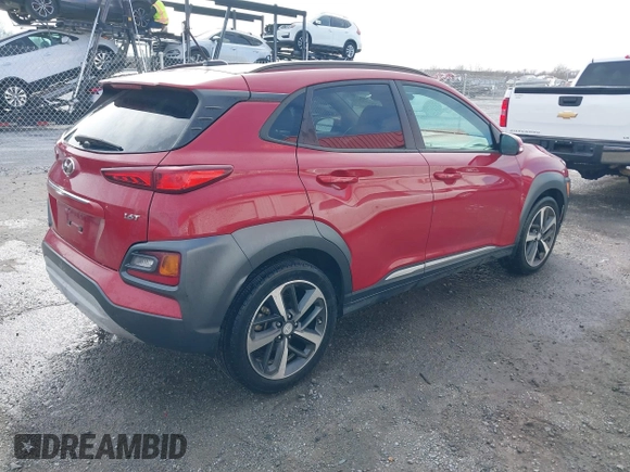2018 Hyundai Kona Limited with VIN KM8K33A56JU105790, listed as a IAAI auction lot 41363532 with 123,285 mi miles. Bid and sale history available at carsss.com. Image 4.