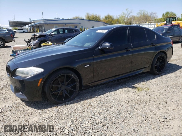 2012 BMW 5 Series 550i with VIN WBAFR9C50CDV58386, listed as a Copart auction lot 51982405 with 101,214 mi miles and Clean Title. Bid and sale history available at carsss.com. Image 1.
