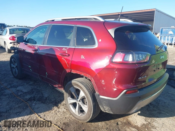 2019 Jeep Cherokee Limited with VIN 1C4PJMDX8KD441154, listed as a IAAI auction lot 41743392 with 121,141 mi miles and . Bid and sale history available at DreamBid. Image 3.