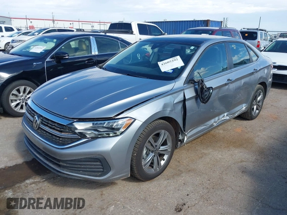 2024 Volkswagen Jetta SE with VIN 3VW7M7BU1RM002374, listed as a IAAI auction lot 42605292 with 46,844 mi miles and . Bid and sale history available at DreamBid. Image 17.