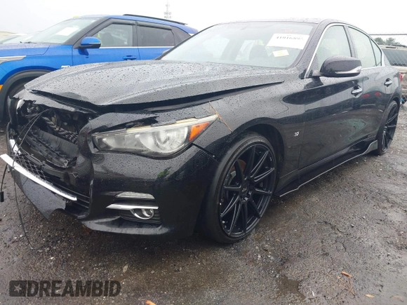 2014 Infiniti Q50 Sport with VIN JN1BV7AP4EM672256, listed as a IAAI auction lot 41016895 with 121,293 mi miles and . Bid and sale history available at DreamBid. Image 17.