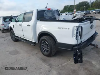2024 Ford Ranger XLT with VIN 1FTER4GH6RLE05144, listed as a IAAI auction lot 41189966 with 2,646 mi miles. Bid and sale history available at carsss.com. Image 3.