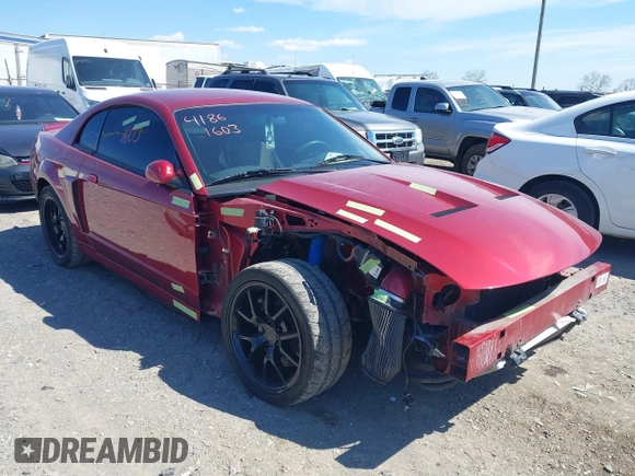 2003 Ford Mustang SVT Cobra with VIN 1FAFP48Y73F416335, listed as a IAAI auction lot 41861603 with 47,111 mi miles. Bid and sale history available at carsss.com. Image 1.