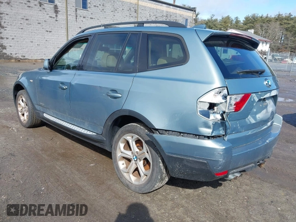 2009 BMW X3 xDrive30i with VIN WBXPC93449WJ25928, listed as a IAAI auction lot 41721787 with 102,570 mi miles. Bid and sale history available at carsss.com. Image 3.