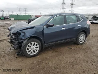 2015 Nissan Rogue S with VIN 5N1AT2MT8FC761681, listed as a Copart auction lot 47446295 with 103,946 mi miles and Salvage Title. Bid and sale history available at carsss.com. Image 1.