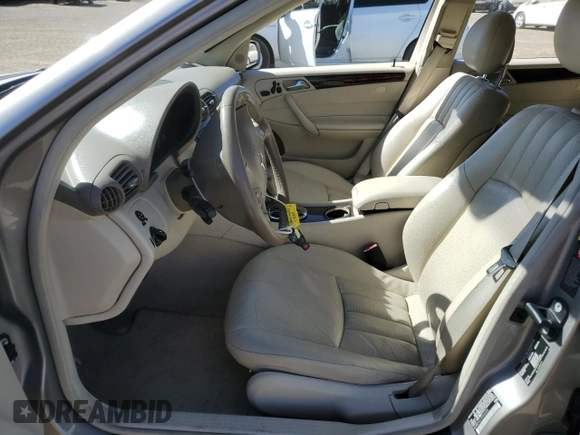 2005 Mercedes-Benz C 320 with VIN WDBRF64J15F602520, listed as a Copart auction lot 48212235 with 136,330 mi miles and Salvage Title. Bid and sale history available at DreamBid. Image 7.