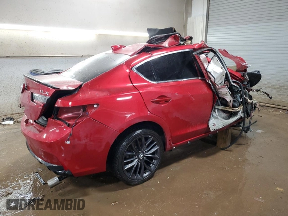2020 Acura ILX w/Premium/A-SPEC Pkg with VIN 19UDE2F80LA000303, listed as a Copart auction lot 44539955 with 0 mi miles and Non Repairable. Bid and sale history available at carsss.com. Image 3.
