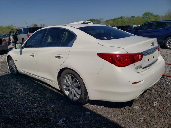 2014 Infiniti Q50 Hybrid Premium z VIN JN1AV7AP4EM691207, wystawiony jako Copart lot #52329415 z przebiegiem 175 294 mil mil oraz Szkody całkowita. Historia ofert i sprzedaży dostępna na DreamBid. Obrazek 2.
