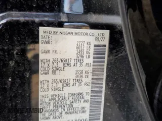 2023 Nissan Frontier SV with VIN 1N6ED1EK6PN614006, listed as a Copart auction lot 77823854 with 14,500 mi miles and Salvage Title. Bid and sale history available at carsss.com. Image 12.