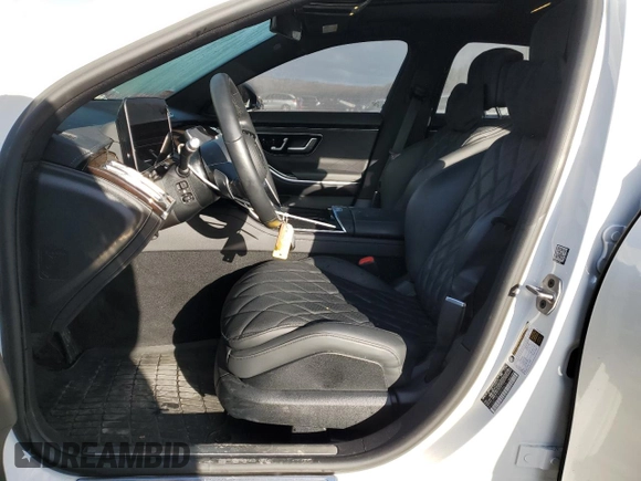 2023 Mercedes-Benz S-Class S 580 with VIN W1K6G7GB3PA200614, listed as a Copart auction lot 83453414 with 15,481 mi miles and Salvage Title. Bid and sale history available at carsss.com. Image 7.