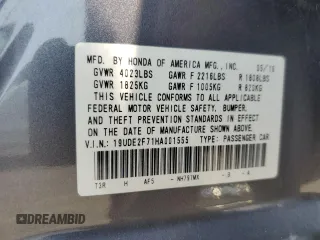 2017 Acura ILX Premium with VIN 19UDE2F71HA001555, listed as a Copart auction lot 60661555 with 109,866 mi miles and Salvage title. Bid and sale history available at DreamBid. Image 12.