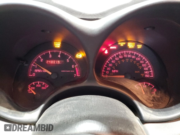 2001 Pontiac Grand Am GT with VIN 1G2NW52E11C194696, listed as a Copart auction lot 47326205 with 248,019 mi miles and Salvage Title. Bid and sale history available at carsss.com. Image 9.