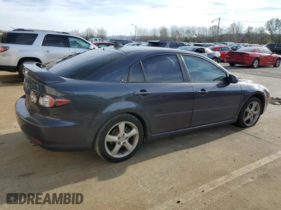 2007 Mazda 6 i Sport VE with VIN 1YVHP84C975M13821, listed as a Copart auction lot 80315224 with 187,379 mi miles and Salvage Title. Bid and sale history available at DreamBid. Image 3.