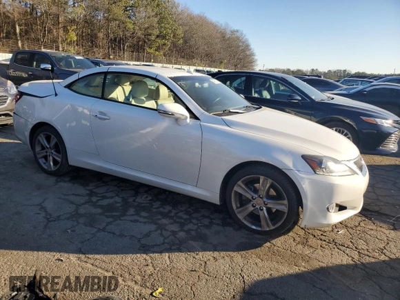 2013 Lexus IS 250 C with VIN JTHFF2C20D2527417, listed as a Copart auction lot 84261014 with 152,041 mi miles and Salvage title. Bid and sale history available at DreamBid. Image 4.