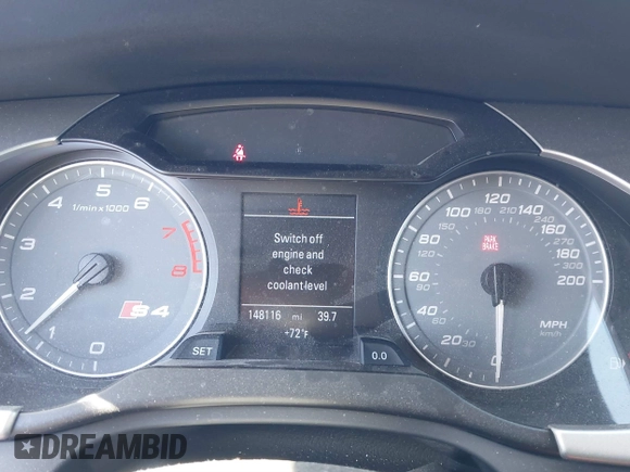 2011 Audi S4 Premium Plus with VIN WAUDGAFL4BA115604, listed as a IAAI auction lot 41837310 with 148,116 mi miles. Bid and sale history available at carsss.com. Image 7.