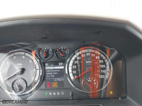 2010 Dodge Ram 1500 SLT with VIN 1D7RB1GP3AS111969, listed as a IAAI auction lot 41969623 with 167,961 mi miles. Bid and sale history available at carsss.com. Image 7.