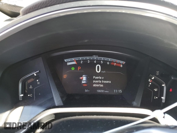2019 Honda CR-V EX with VIN 2HKRW1H52KH505734, listed as a Copart auction lot 50371485 with 108,281 mi miles and Salvage Title. Bid and sale history available at DreamBid. Image 9.