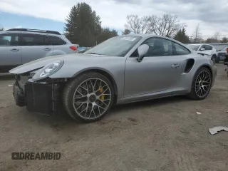2014 Porsche 911 Turbo S with VIN WP0AD2A99ES166532, listed as a Copart auction lot 48041285 with 17,800 mi miles and Salvage Title. Bid and sale history available at carsss.com. Image 1.