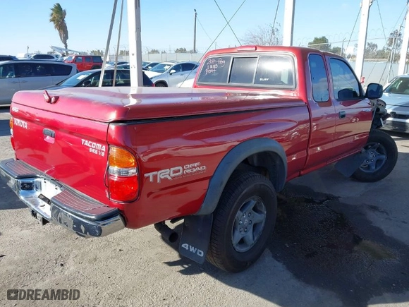 2003 Toyota Tacoma with VIN 5TEWN72N03Z206632, listed as a IAAI auction lot 41261410 with 267,584 mi miles. Bid and sale history available at carsss.com. Image 4.
