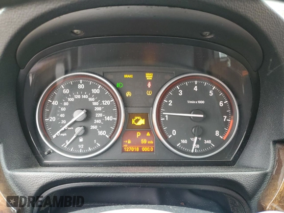 2007 BMW 3 Series 335i with VIN WBAVB73547VF54459, listed as a Copart auction lot 59791315 with 127,018 mi miles and Salvage title. Bid and sale history available at DreamBid. Image 9.