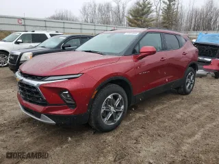 2024 Chevrolet Blazer LT with VIN 3GNKBHR43RS165920, listed as a Copart auction lot 51974995 with 11,871 mi miles and Salvage Title. Bid and sale history available at carsss.com. Image 1.