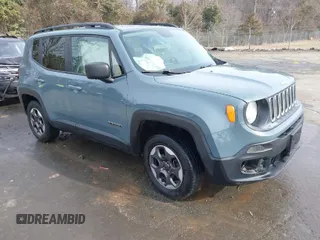 2016 Jeep Renegade Sport with VIN ZACCJBAT1GPE00779, listed as a IAAI auction lot 41385048 with 121,088 mi miles. Bid and sale history available at carsss.com. Image 1.