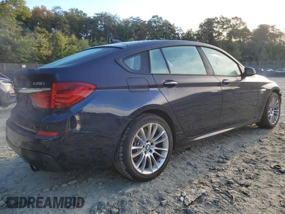 2012 BMW 5 Series 535i Gran Turismo xDrive with VIN WBASP2C50CC338683, listed as a Copart auction lot 75481424 with 53,785 mi miles and Salvage Title. Bid and sale history available at carsss.com. Image 3.